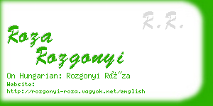 roza rozgonyi business card